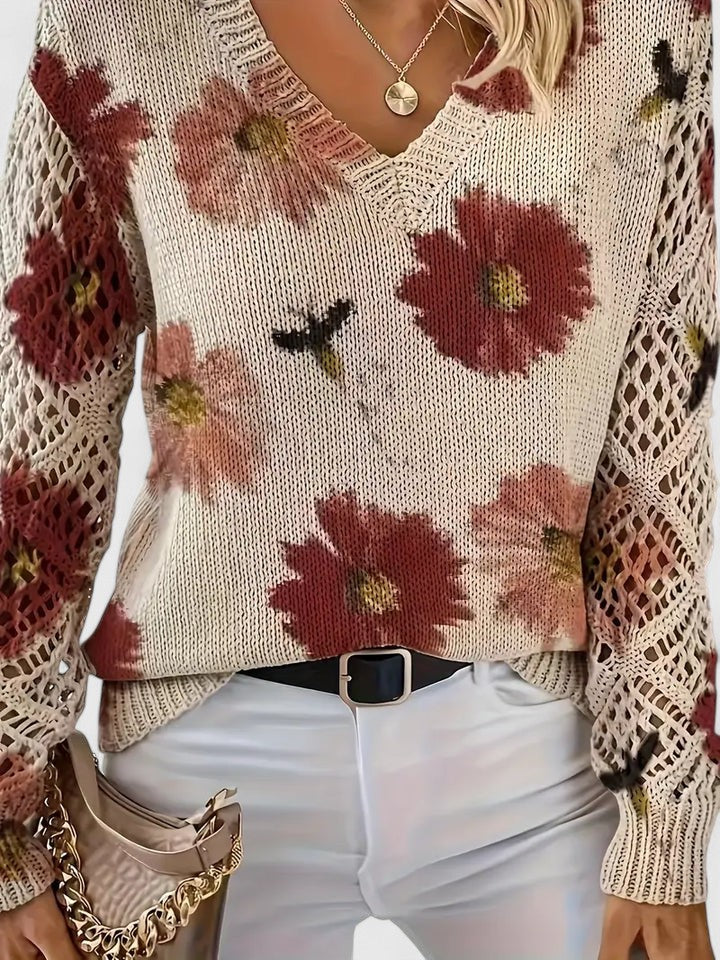 Valeria - Blusa Cuello V Floral
