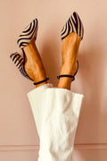 Keren™ | Tacones de Punta con Estampado Cebra