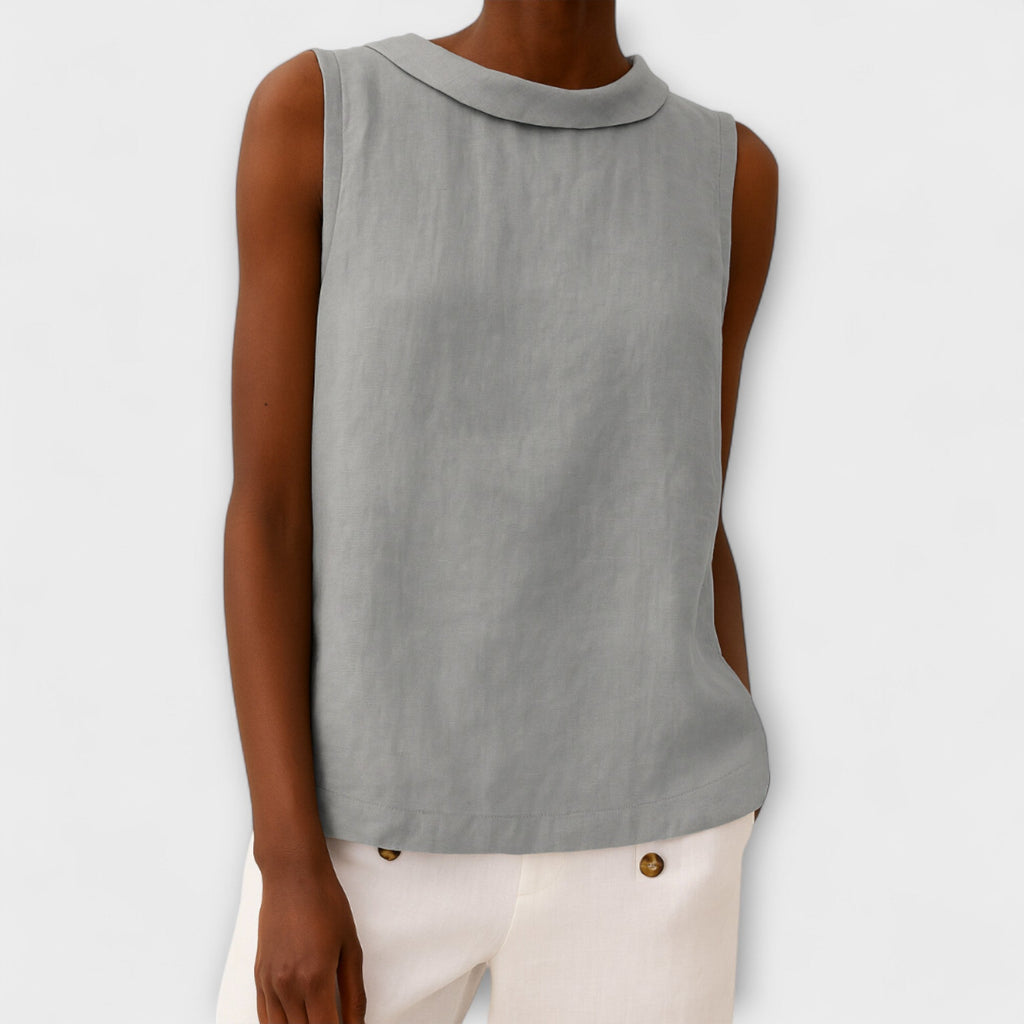 Isabella - Blusa Lino Sin Mangas