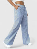 Jimena - Pantalón Pierna Ancha Rayado