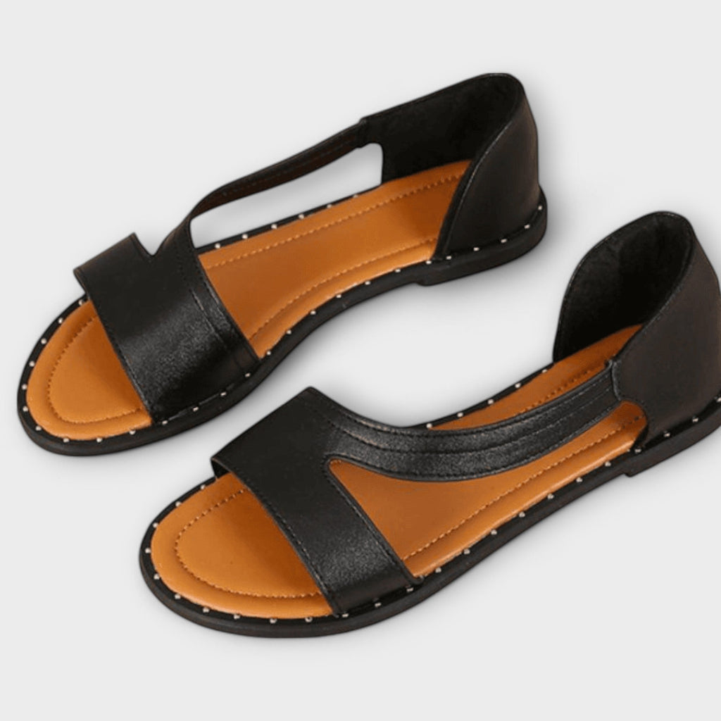 Sofía - Sandalias Planas Cuero