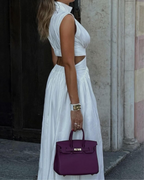 Valentina - Bolso Estructurado con Herraje Dorado