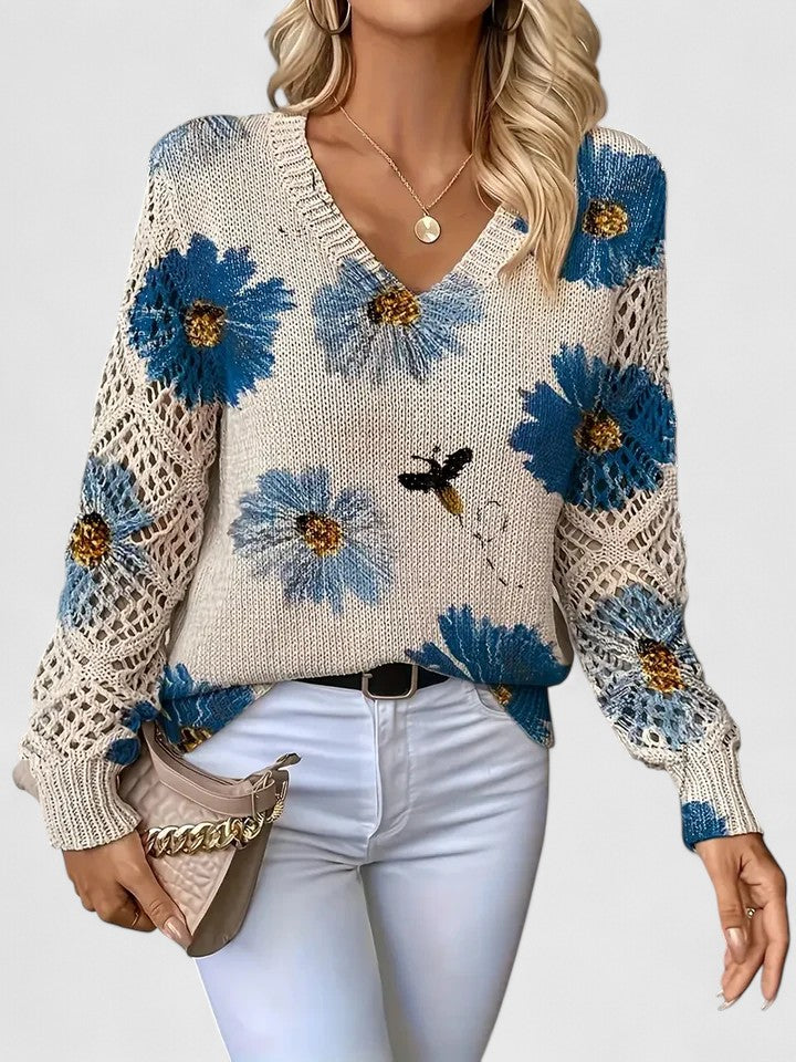 Valeria - Blusa Cuello V Floral