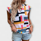 Natalia - Blusa Estampada Geométrica