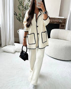 Isabella - Conjunto Chaqueta Contrastado