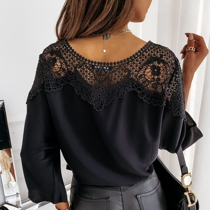Daniela - Blusa Floral Encaje