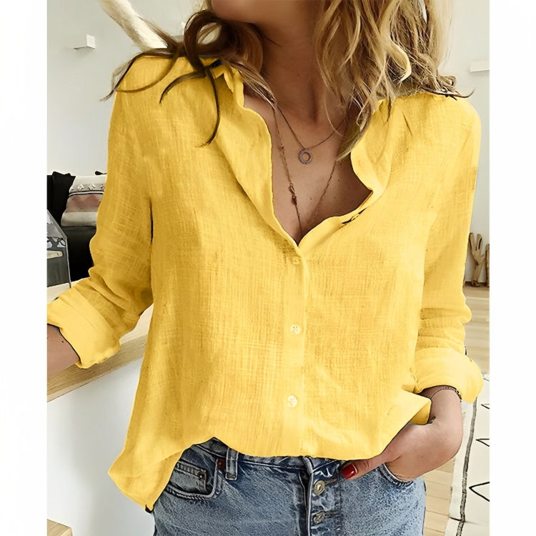 Sofía - Blusa Cuello V Botones