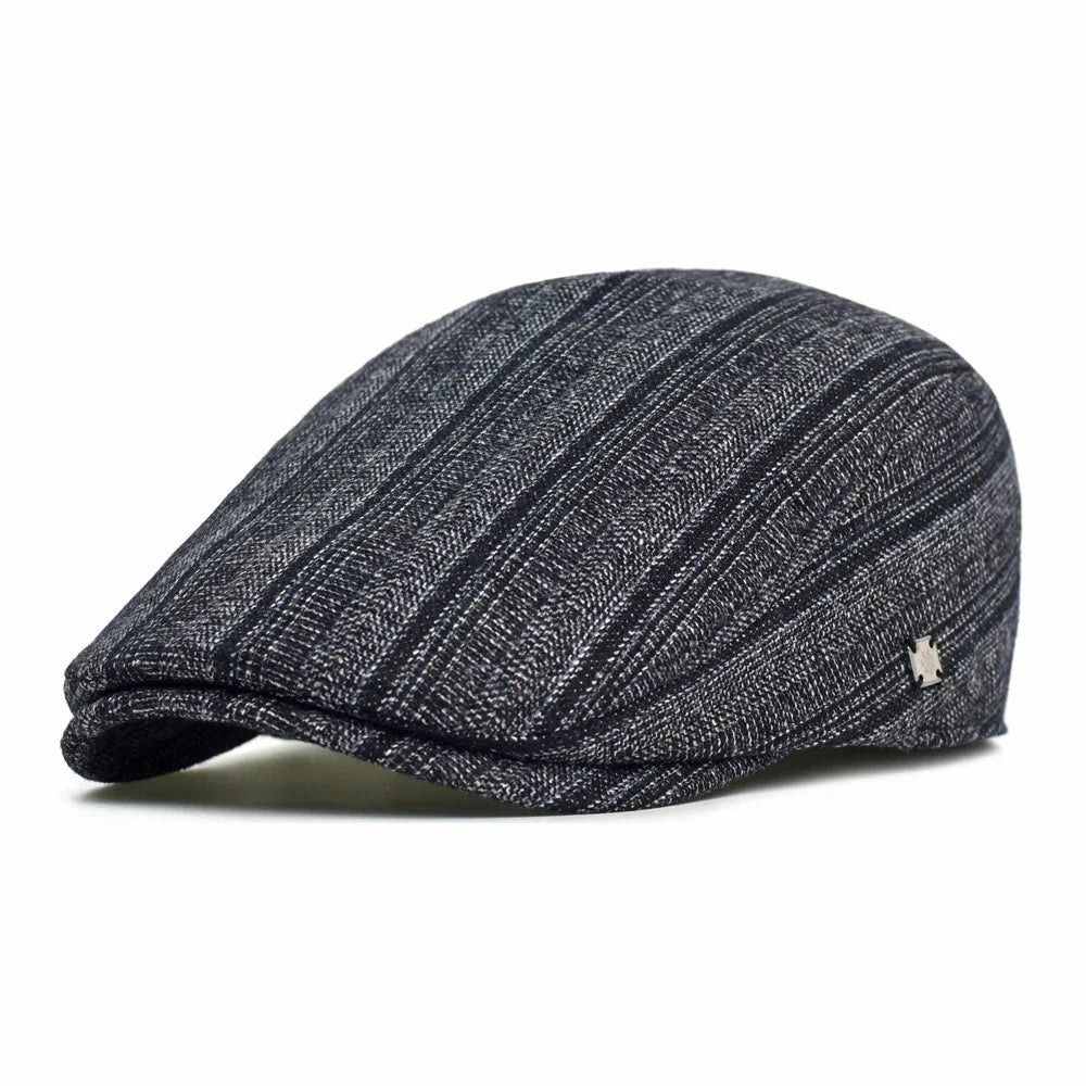 Cesare — Gorra de Lino a Rayas