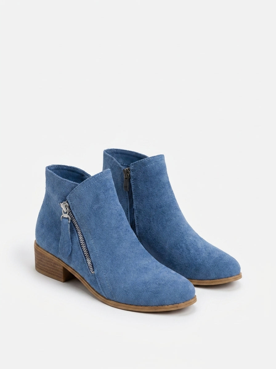 Valentina - Botines Ante Tacón Bajo