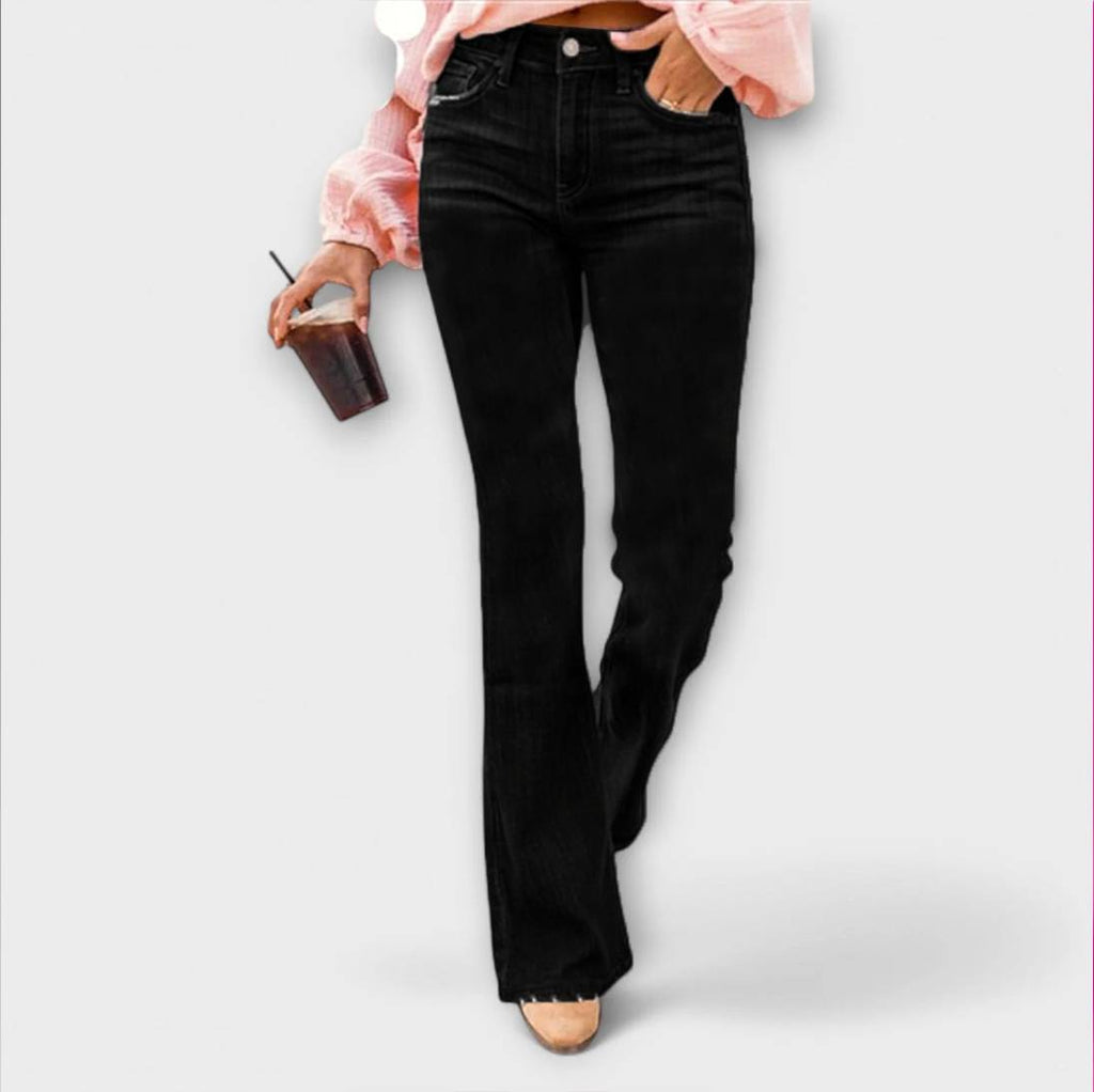 Daniela - Jeans Rectos de Tiro Alto con Acabado Denim Clásico