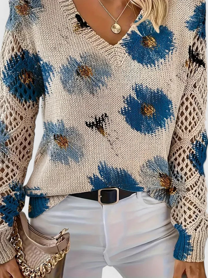 Valeria - Blusa Cuello V Floral