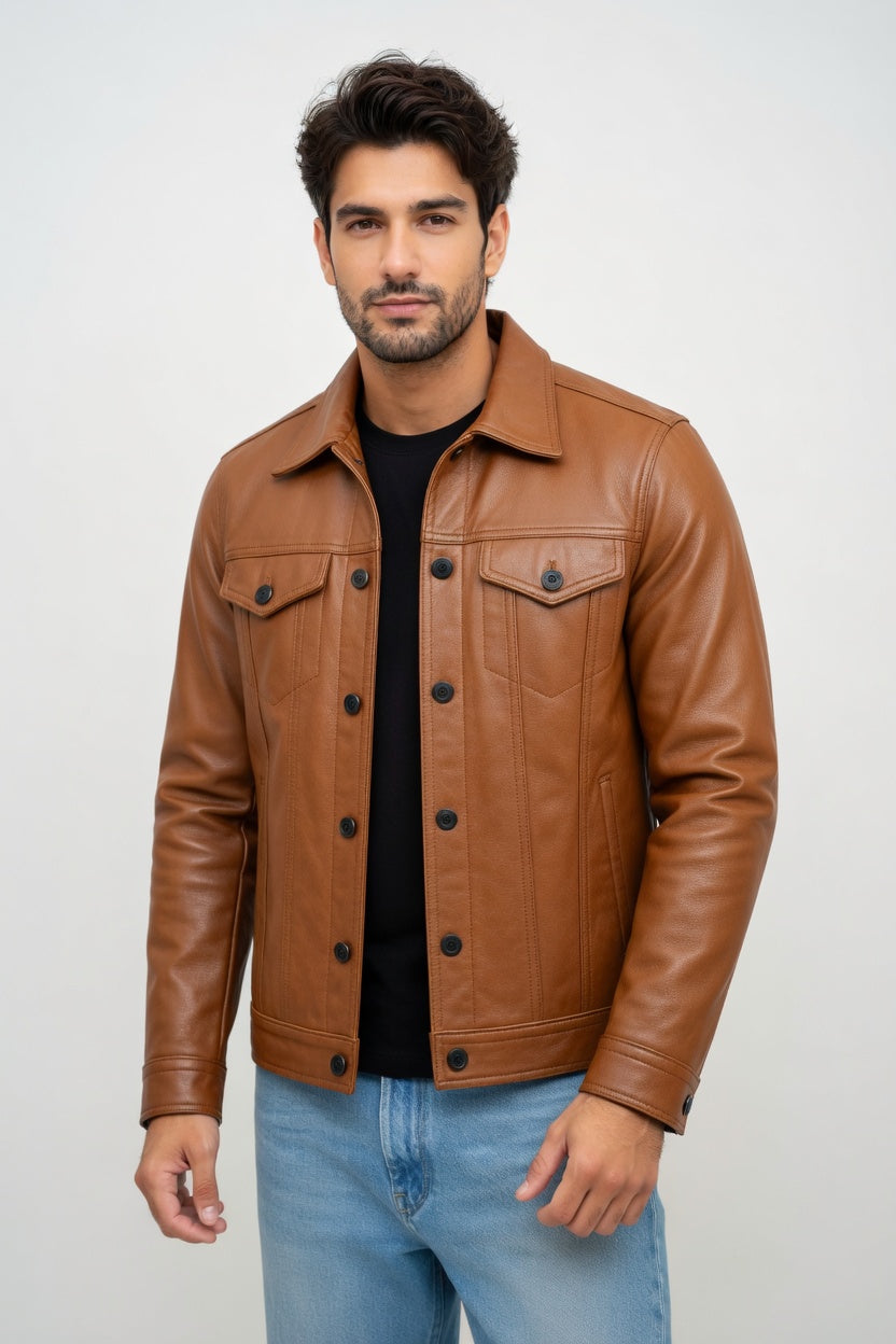 Alejandro - Chaqueta Cuero Texturizada