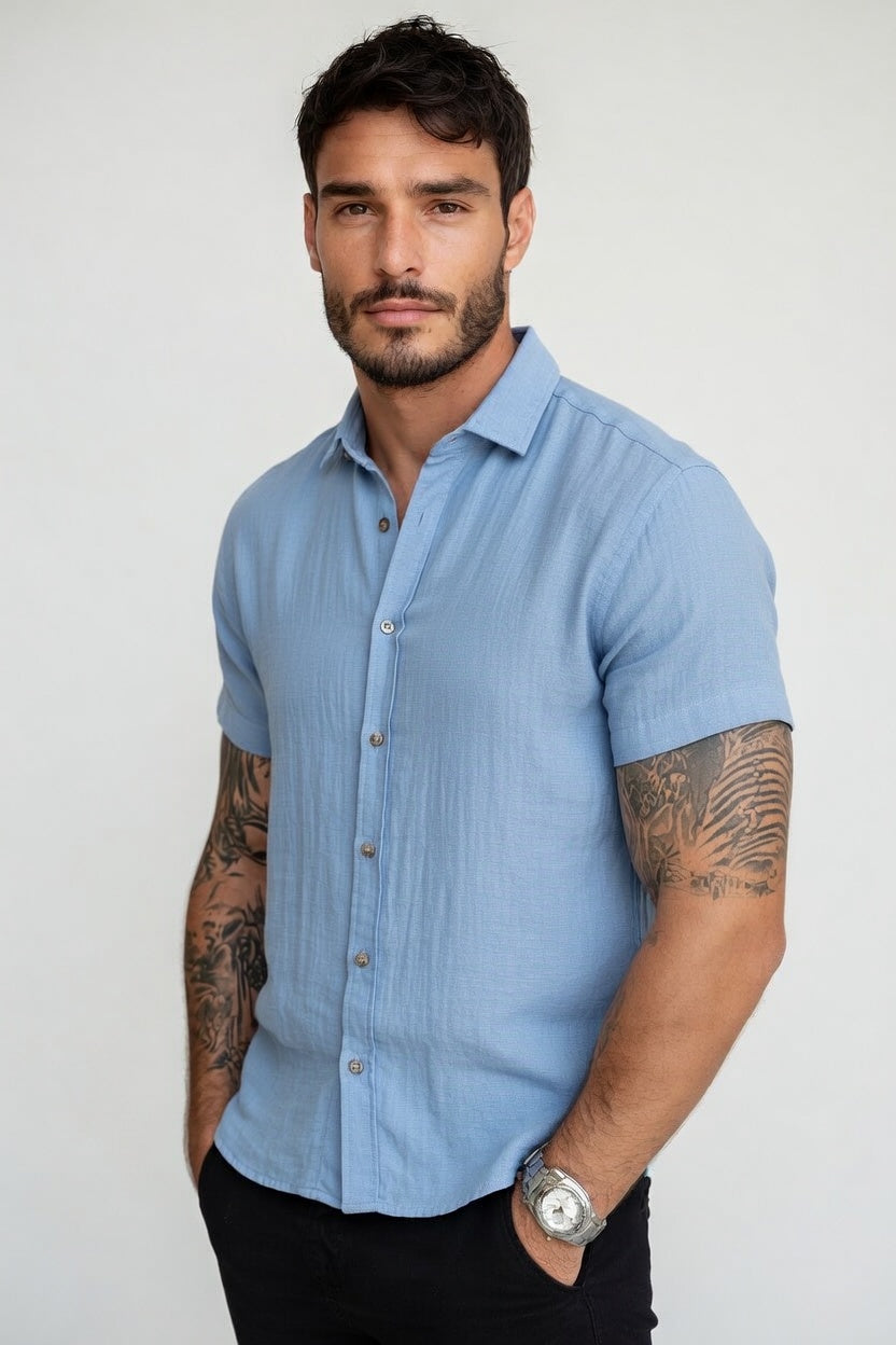 Santiago - Camisa Lino Casual