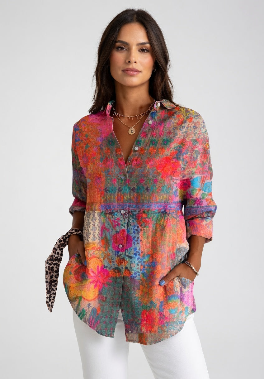 Camila - Blusa Estampada Manga Larga