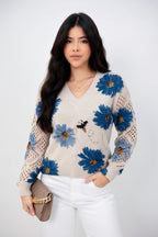 Valeria - Blusa Cuello V Floral