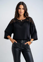 Daniela - Blusa Floral Encaje