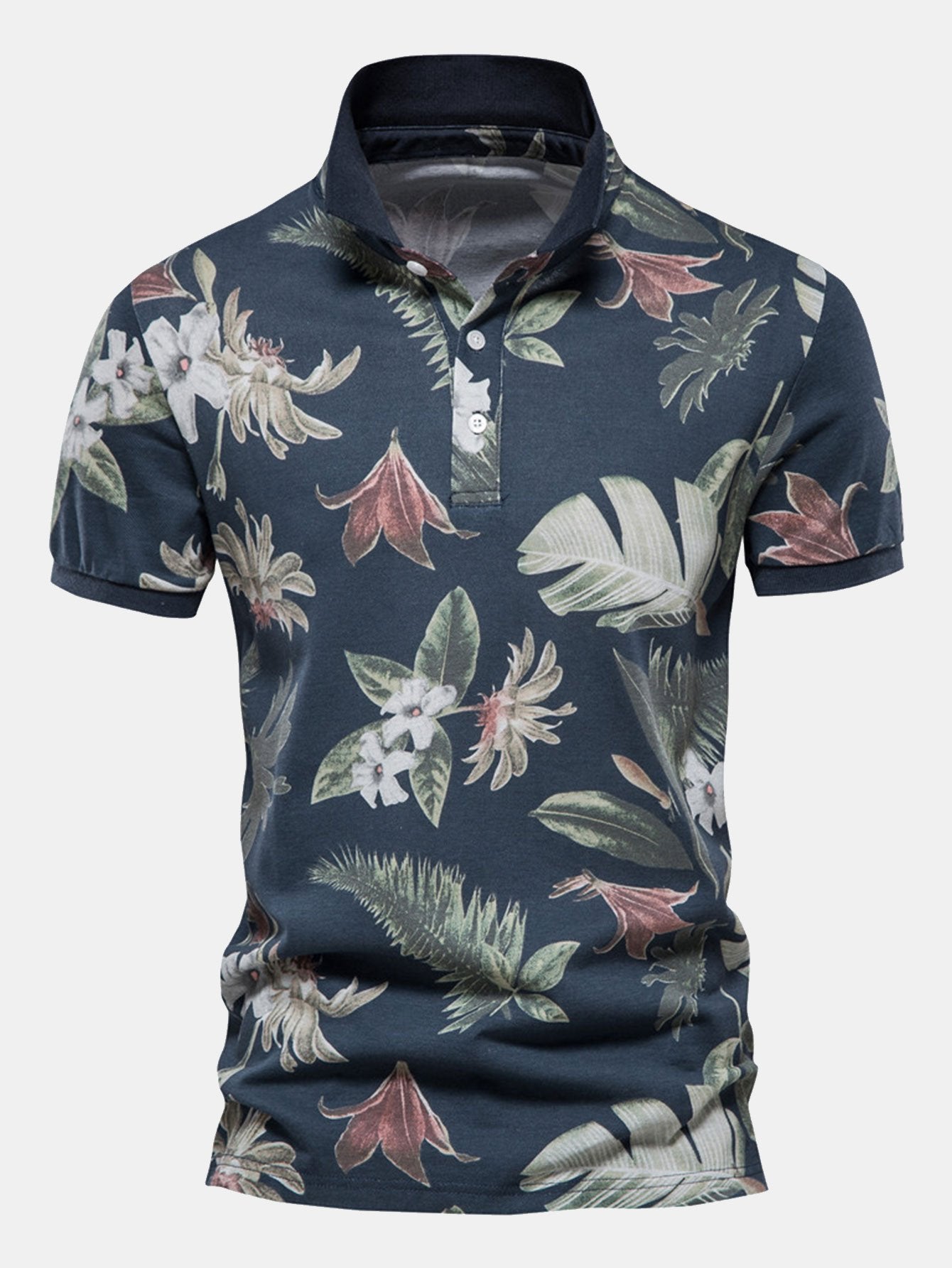 Esteban - Polo Estampado Floral de Algodón Premium